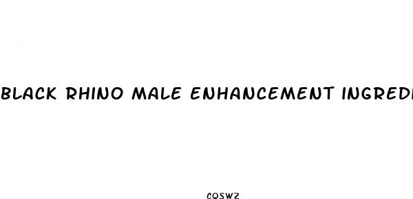 black rhino male enhancement ingredients