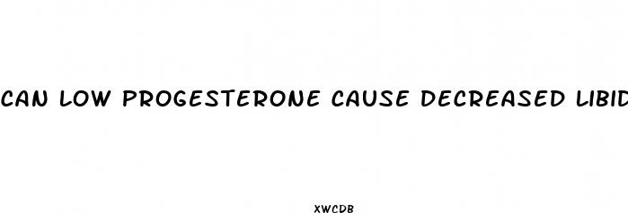 can low progesterone cause decreased libido