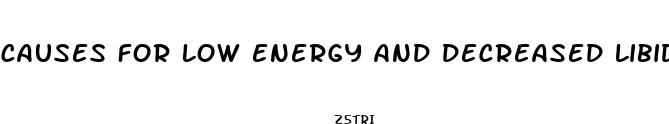causes for low energy and decreased libido