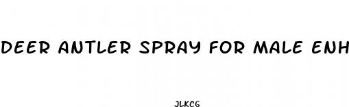 deer antler spray for male enhancement