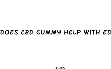does cbd gummy help with ed