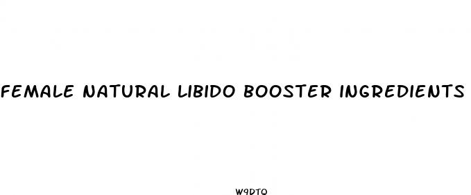 female natural libido booster ingredients