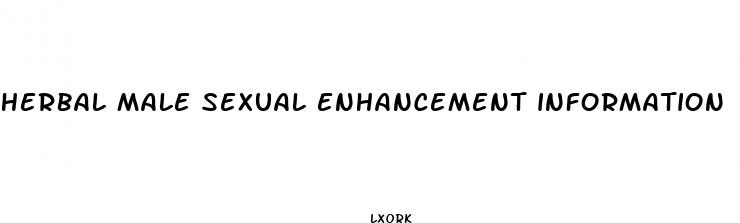 herbal male sexual enhancement information