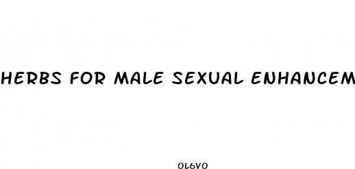 herbs for male sexual enhancement