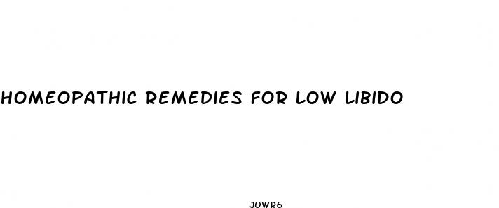homeopathic remedies for low libido