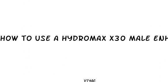 how to use a hydromax x30 male enhancement pump