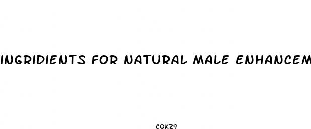 ingridients for natural male enhancement