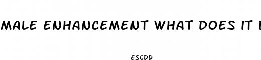 male enhancement what does it do