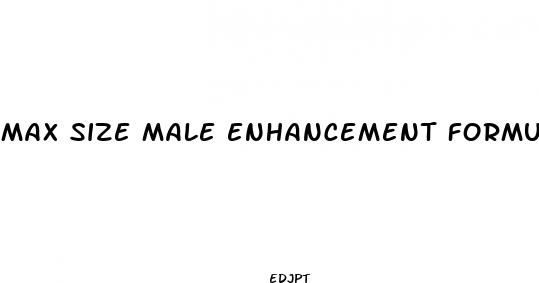 max size male enhancement formula review