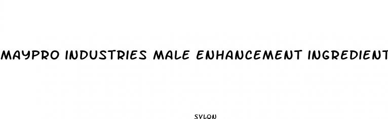maypro industries male enhancement ingredient