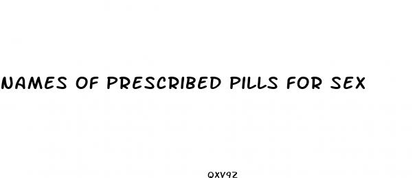 names of prescribed pills for sex