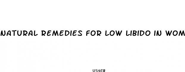 natural remedies for low libido in women
