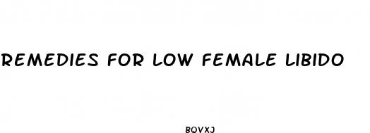 remedies for low female libido