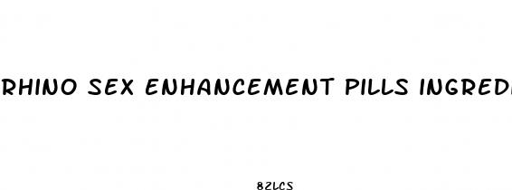 rhino sex enhancement pills ingredients