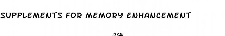 supplements for memory enhancement