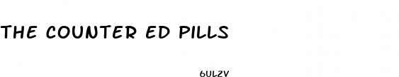 the counter ed pills