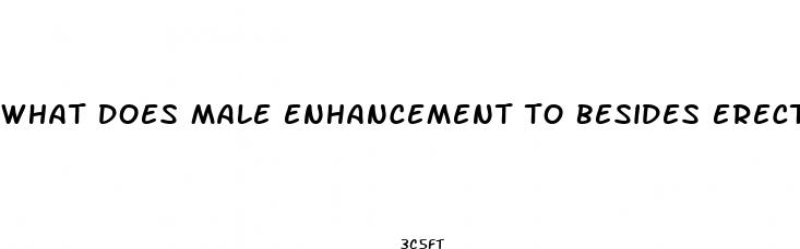 what does male enhancement to besides erection
