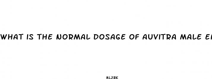 what is the normal dosage of auvitra male enhancement desolving tablets