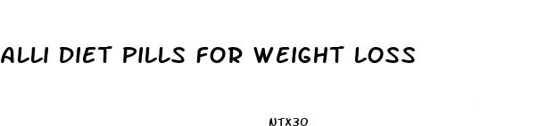 alli diet pills for weight loss