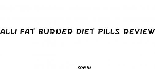 alli fat burner diet pills review