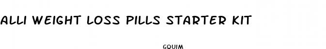 alli weight loss pills starter kit