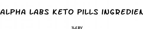 alpha labs keto pills ingredients