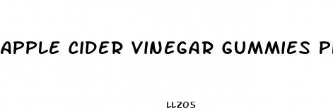 apple cider vinegar gummies ph