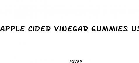 apple cider vinegar gummies use