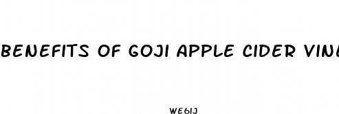 benefits of goji apple cider vinegar gummies