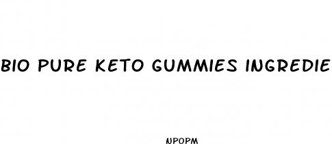 bio pure keto gummies ingredients list