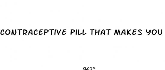 contraceptive pill that makes you lose weight