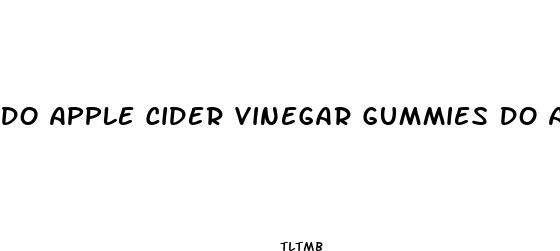 do apple cider vinegar gummies do anything