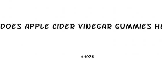 does apple cider vinegar gummies help with cholesterol