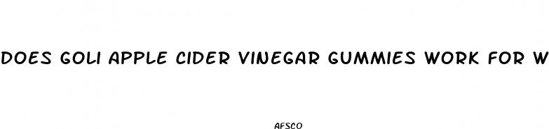 does goli apple cider vinegar gummies work for weight loss