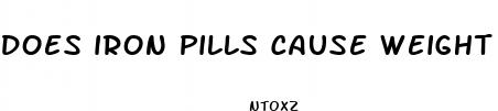 does iron pills cause weight loss
