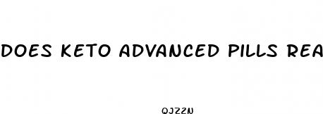 does keto advanced pills really work