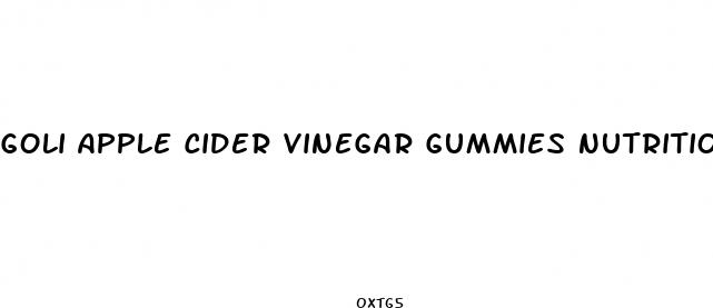 goli apple cider vinegar gummies nutrition information