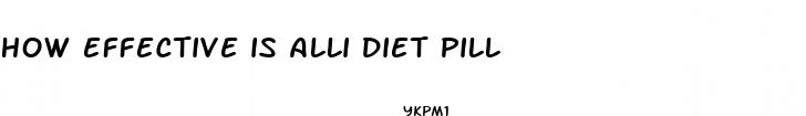 how effective is alli diet pill
