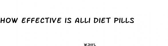 how effective is alli diet pills