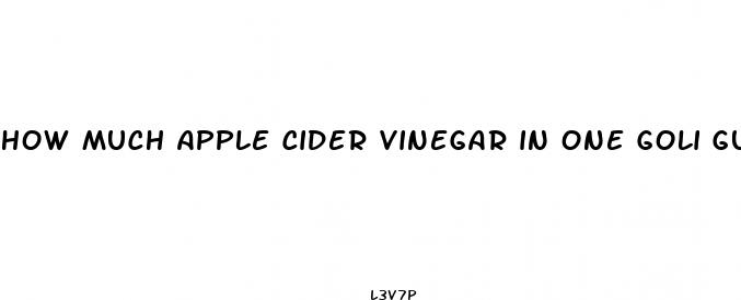 how much apple cider vinegar in one goli gummies