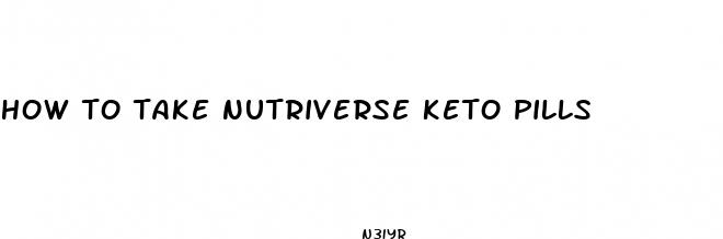 how to take nutriverse keto pills