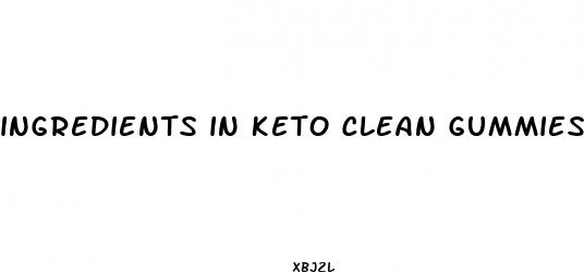 ingredients in keto clean gummies