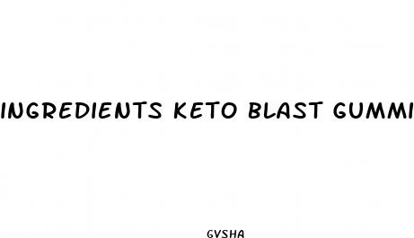 ingredients keto blast gummies
