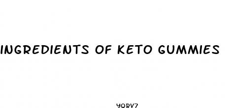 ingredients of keto gummies