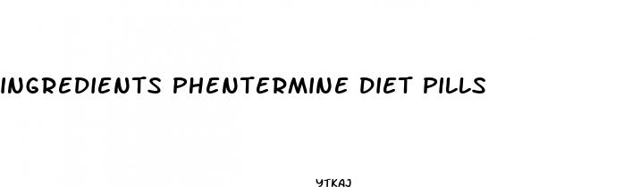 ingredients phentermine diet pills