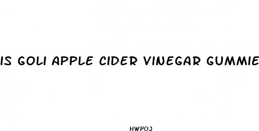 is goli apple cider vinegar gummies for weight loss