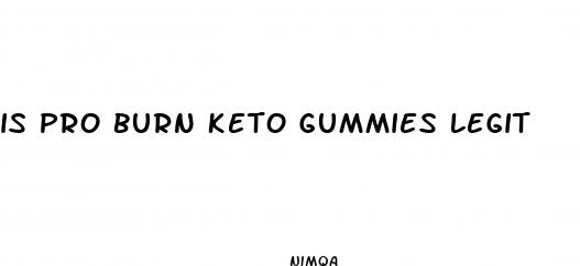 is pro burn keto gummies legit