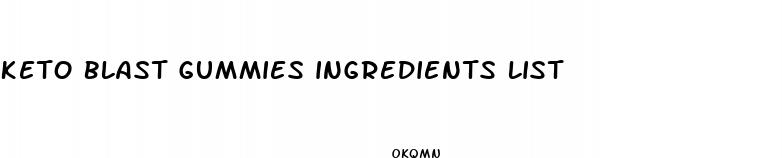keto blast gummies ingredients list