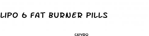 lipo 6 fat burner pills