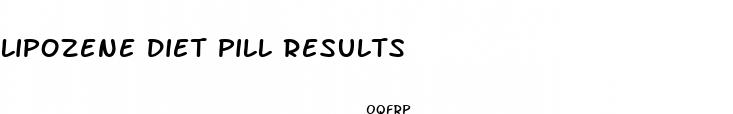 lipozene diet pill results